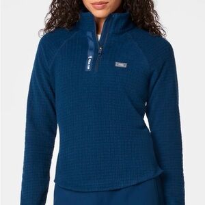 FIGS x Team USA On-Shift Grid Fleece 1/4 Zip Top